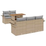 vidaXL Ensemble de canapé de jardin 6 Pièces Beige et Gris clair