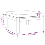 vidaXL Repose-pied avec coussin blanc crème Bois d'acacia massif