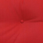 vidaXL Coussin de Dos Rouge 120 x 24 x 50 cm tissu