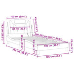 vidaXL Cadre de lit Viana avec LED sans matelas blanc 100x203 cm