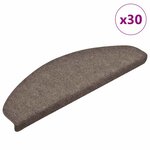vidaXL Tapis d'escalier auto-adhésifs 30 pièces 65 x 21 x 4 cm Beige Demi-rond Grand