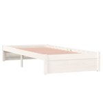 vidaXL Cadre de lit Blanc Bois massif 90x190 cm Simple