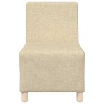 vidaXL Canapé modulaire sans accoudoirs Crème 55 cm Tissu