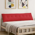 vidaXL Coussin de Dos Rouge 200 x 19 x 50 cm tissu