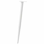 vidaXL Pieds de table console coniques 4 pièces Blanc 72-73 cm Acier