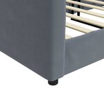 vidaXL Lit de repos gris foncé 90x190 cm velours