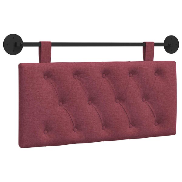 vidaXL Tête de lit suspendue Bordeaux Tissu
