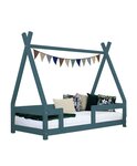 Lit cabane enfant NAKANA 80 x 180 vert pétrole