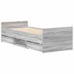 vidaXL Cadre de lit sans matelas sonoma gris 90x190 cm