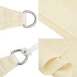 vidaXL Voile d'ombrage 160 g/m² Crème 2 5x5 m PEHD