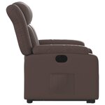 vidaXL Fauteuil inclinable électrique marron similicuir