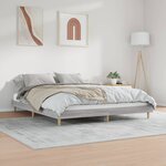 vidaXL Cadre de lit sonoma gris 200x200 cm bois d'ingénierie
