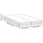 vidaXL Matelas 2 Pièces Blanc  Gris 60 x 200 cm Tissu tricoté
