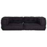 vidaXL Pouf modulaire anthracite 140x70x36 tissu