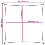 vidaXL Voile d'ombrage sable 2 5x2 5 m 100   polyester oxford