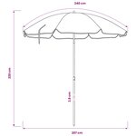 vidaXL Parasol de jardin 240 cm polyester 170T Camouflage