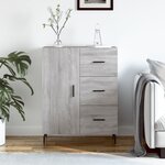 vidaXL Buffet sonoma gris 69 5x34x90 cm bois d'ingénierie