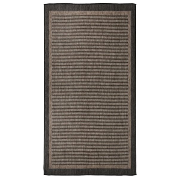 vidaXL Tapis à tissage plat d'extérieur 80x150 cm Marron foncé