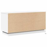 vidaXL Meuble TV avec LED Blanc 100 x 38 x 49 cm Bois d'ingénierie