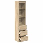 vidaXL Buffet haut chêne sonoma 37 5x35x180 cm bois d'ingénierie