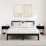 vidaXL Table de chevet 2 Pièces Chêne noir 40 x 40 x 50 cm