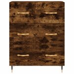 vidaXL Buffet chêne fumé 69 5x34x90 cm bois d'ingénierie