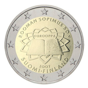 2 euros commémorative Finlande 2007 - Traité de Rome.