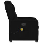 vidaXL Fauteuil de massage inclinable électrique Noir Tissu