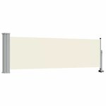 vidaXL Auvent latéral rétractable de patio 80x300 cm Crème