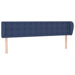vidaXL Tête de lit avec oreilles Bleu 183x23x78/88 cm Tissu