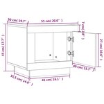 vidaXL Table basse blanc brillant 51x50x45 cm bois d'ingénierie