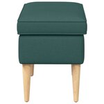vidaXL Pouf Vert foncé 55 x 35 x 41 cm Polyester