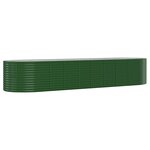 vidaXL Lit surélevé de jardin Acier enduit de poudre 396x100x68cm Vert