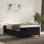 vidaXL Sommier à lattes de lit avec matelas noir 120x190 cm velours