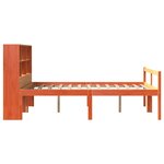 vidaXL Lit bibliothèque sans matelas cire marron 150x200cm bois massif
