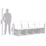 vidaXL Ensemble de canapé de jardin 13 Pièces Gris polyrotin