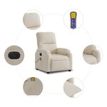 vidaXL Fauteuil inclinable de massage électrique beige