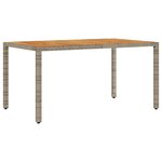 vidaXL Ensemble à manger de jardin et coussins 7 Pièces gris rotin acacia