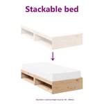 vidaXL Lit de jour sans matelas 80x200 cm bois de pin massif