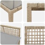 vidaXL Ensemble de salle à manger pour jardin 9 Pièces Beige Poly rotin