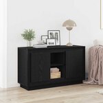Buffet vidaXL Chêne Noir 102x35x60 cm En Bois d'Ingénierie