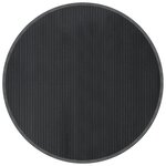 vidaXL Tapis rond gris 100 cm bambou