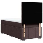 vidaXL Sommier à lattes de lit avec matelas Marron foncé 90x200 cm