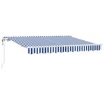 vidaXL Auvent Rétractable Bleu 250 x 200 cm tissu