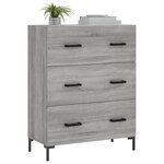 vidaXL Buffet sonoma gris 69 5x34x90 cm bois d'ingénierie