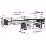 vidaXL Ensemble de canapés d'extérieur 8 Pièces Naturel