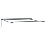 vidaXL Cadre de auvent manuel Réglable Anthracite 4 5 × 3 5 m Acier