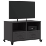 vidaXL Meuble TV noir 68x39x43 5 cm acier