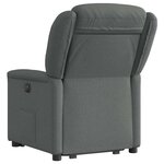 vidaXL Fauteuil inclinable Gris foncé Tissu