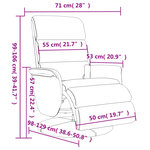vidaXL Fauteuil inclinable de massage repose-pieds noir similicuir